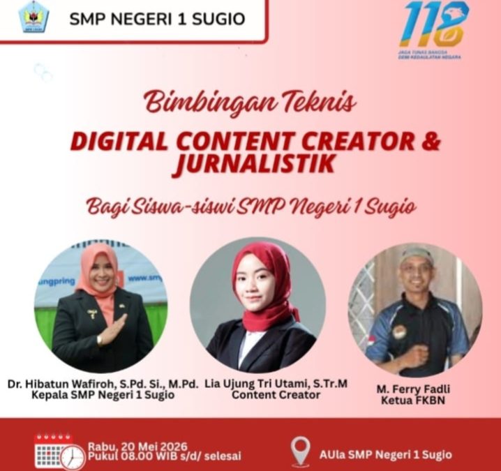 Galeri Kegiatan Pelatihan Jurnalistik bagi Siswa SMPN 1 Sugio.
