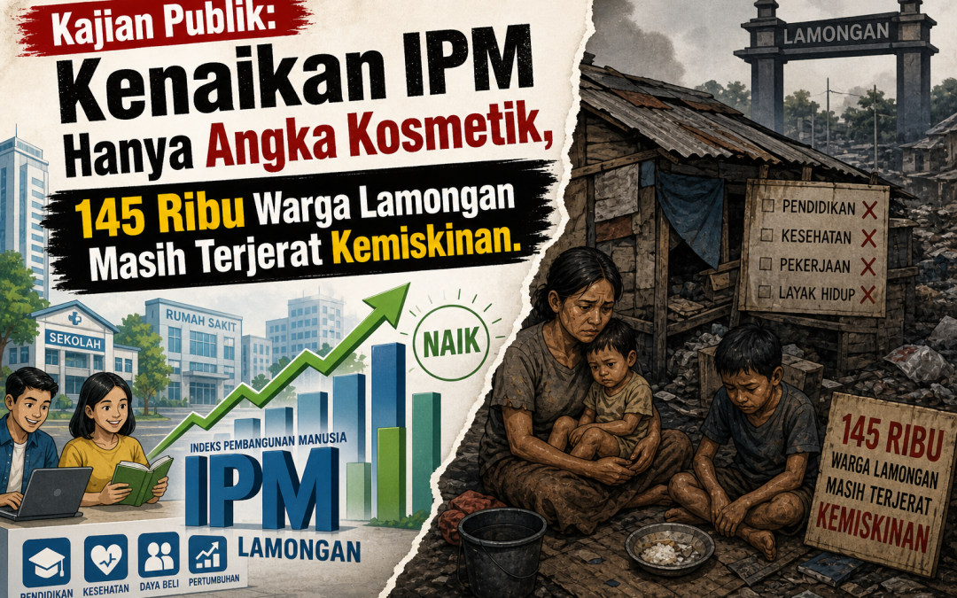 Kajian Publik: Kenaikan IPM Hanya Angka Kosmetik, 145 Ribu Warga Lamongan Masih Terjerat Kemiskinan.