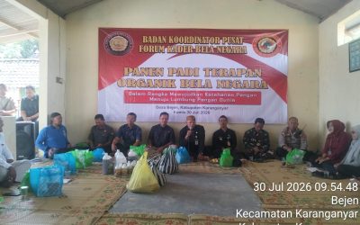 Hasil Panen Terapan Organik Bela Negara Demplot di Kelurahan Bejen Kabupaten Karanganyar capai 8,1 Ton per Hektar